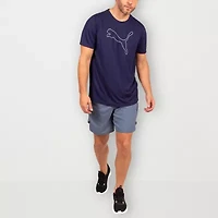 PUMA Mens Crew Neck Short Sleeve Regular Fit Graphic T-Shirt