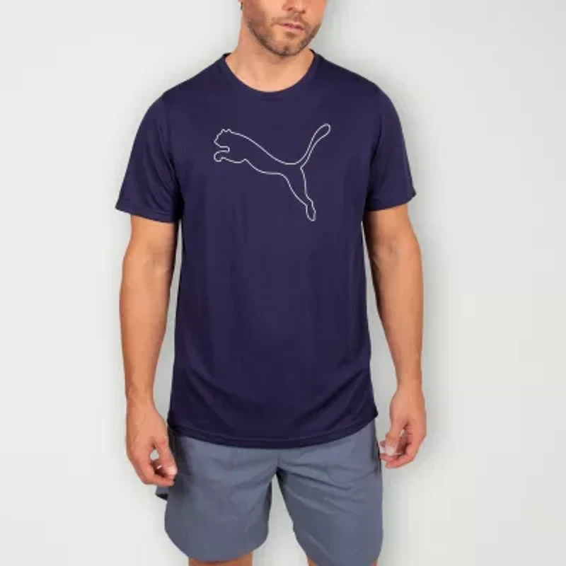 PUMA Mens Crew Neck Short Sleeve Regular Fit Graphic T-Shirt