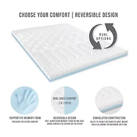 Bodipedic Home 3-Inch Reversible Dual Sided Memory Foam Mattress Topper