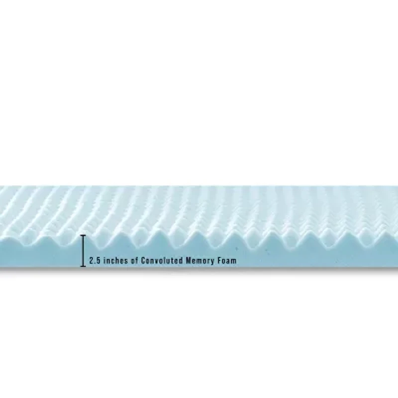 Bodipedic Home 2.5-Inch Gel-Infused Convoluted Memory Foam Mattress Topper