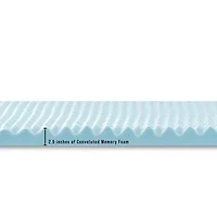 Bodipedic Home 2.5-Inch Gel-Infused Convoluted Memory Foam Mattress Topper