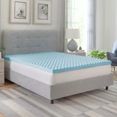 Bodipedic Home 2.5-Inch Gel-Infused Convoluted Memory Foam Mattress Topper
