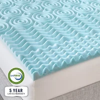 Bodipedic Home 2-Inch Gel-Infused Zoned Convoluted Memory Foam Mattress Topper
