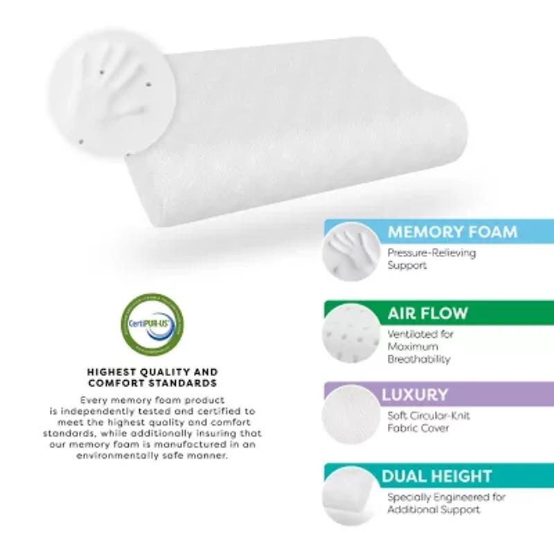 Bodipedic Home Classic Support Contour Memory Foam Pillow