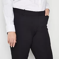 Liz Claiborne Emma Ponte Womens Plus Ankle Mid Rise Pant