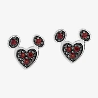 Disney Jewels Collection Gemstone Sterling Silver 10mm Mickey Mouse Stud Earrings
