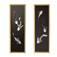 Stylecraft Koi Fish Gold Frame Printed 2-pc. Framed Wall Art Set