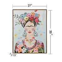 Stylecraft Boho Frida Portrait Framed Canvas Art