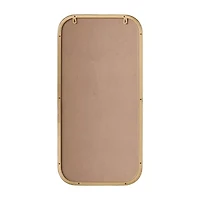 Stylecraft Curved Edge Gold Wall Mount Rectangular Wall Mirror