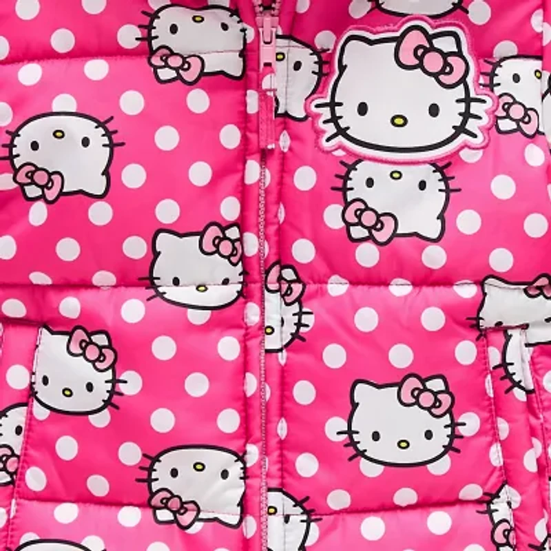 Little Girls Hello Kitty Hooded Heavyweight Puffer Jacket