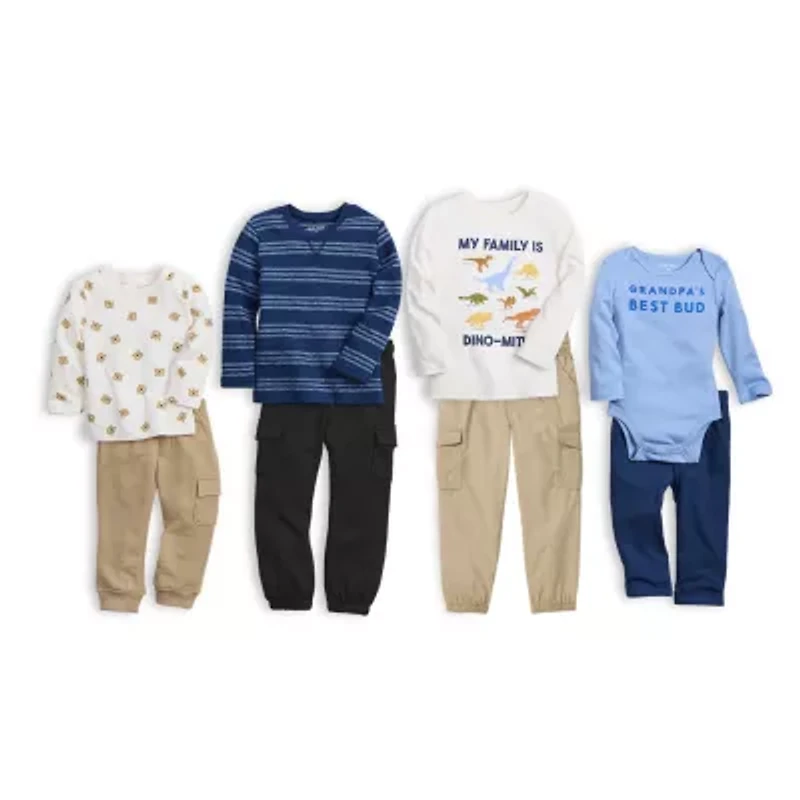 Okie Dokie Toddler & Little Boys Drawstring Waist Cinched Cargo Pant