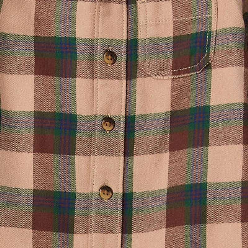 Okie Dokie Toddler & Little Boys Long Sleeve Regular Fit Flannel Shirt