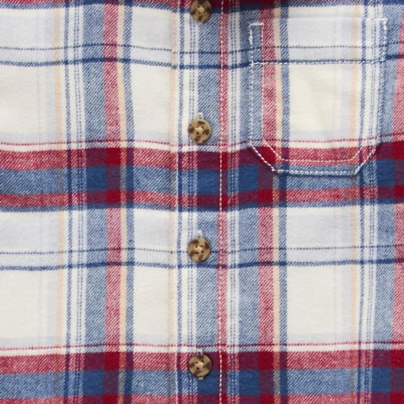 Okie Dokie Toddler & Little Boys Long Sleeve Regular Fit Flannel Shirt