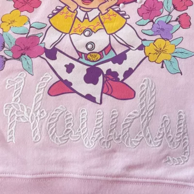 Disney Collection Little & Big Kid Girls Crew Neck Fleece Long Sleeve Jessie Sweatshirt