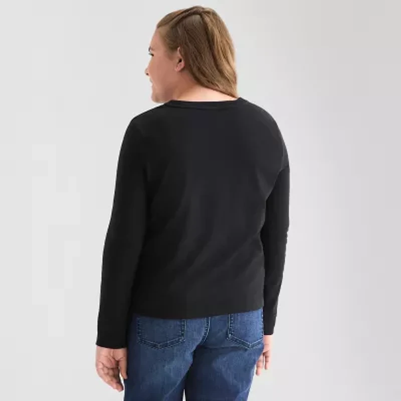 Thereabouts Little & Big Kid Girls Crew Neck Long Sleeve T-Shirt