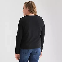 Thereabouts Little & Big Kid Girls Crew Neck Long Sleeve T-Shirt