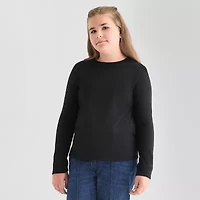 Thereabouts Little & Big Kid Girls Crew Neck Long Sleeve T-Shirt