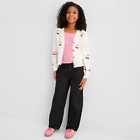 Thereabouts Little & Big Kid Girls Long Sleeve Button Cardigan