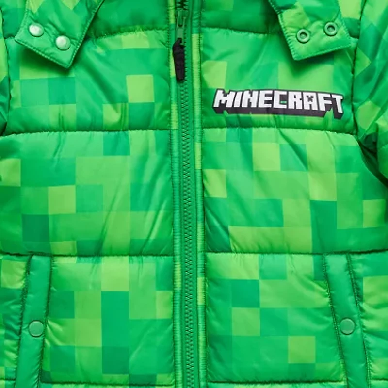 Little Boys Minecraft Hooded Heavyweight Puffer Jacket