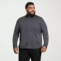 Van Heusen Performance Knit Mens Long Sleeve Regular Fit Stretch Fabric Big and Tall Button-Down Shirt