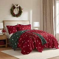 Woolrich Madison Park Holly Christmas Printed Quilt Set 3-pc. Easy Care