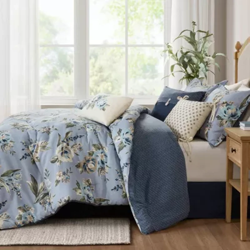 Madison Park Isadora Vintage Floral 7-pc. Reversible Comforter Set