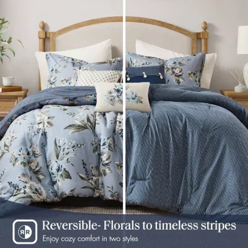 Madison Park Isadora Vintage Floral 7-pc. Reversible Comforter Set