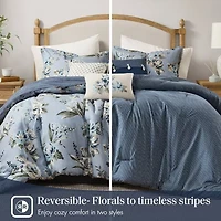 Madison Park Isadora Vintage Floral 7-pc. Reversible Comforter Set