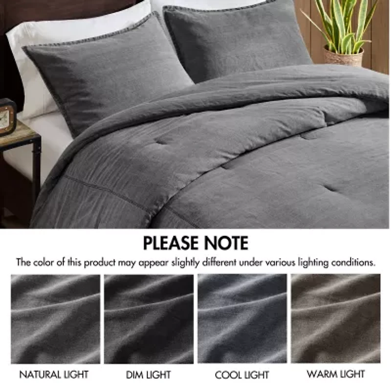 Woolrich Mckenzie Cotton Twill Washed Comforter Set