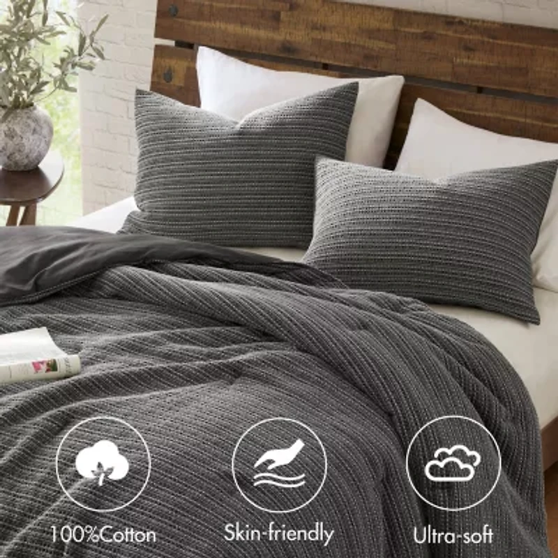 Woolrich Waffle Washed 3-pc. Easy Care Comforter Set