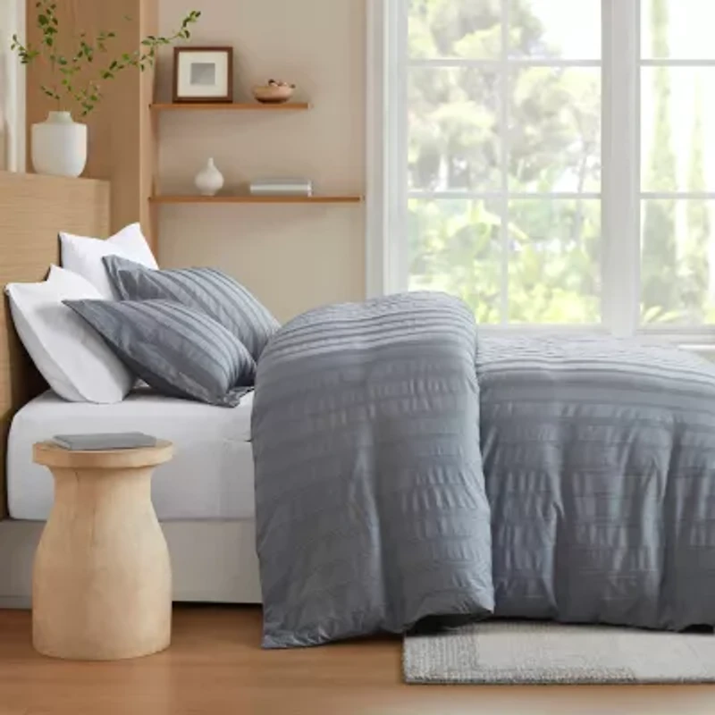 510 Design Logan Woven Striped Duvet Set Cover