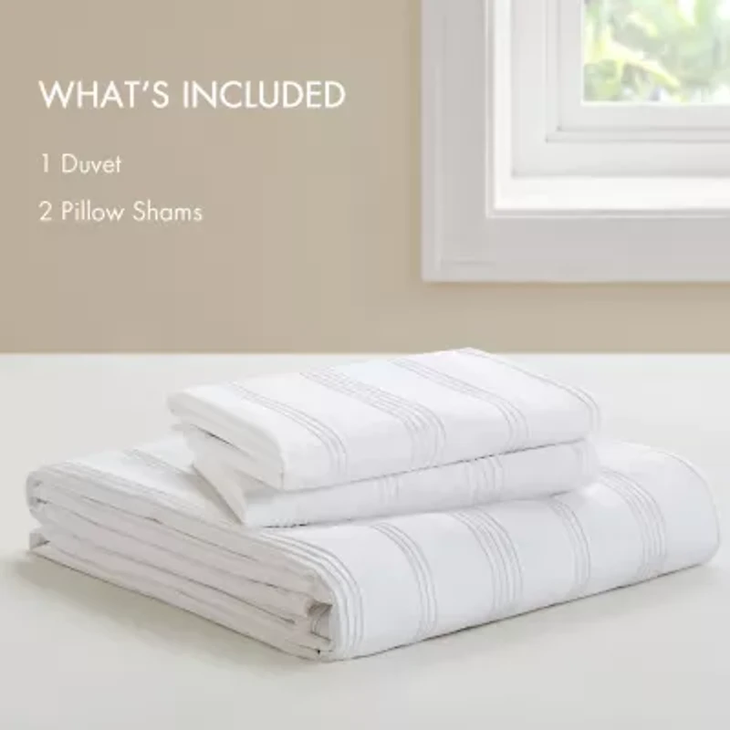 510 Design Logan Woven Striped Duvet Cover Set