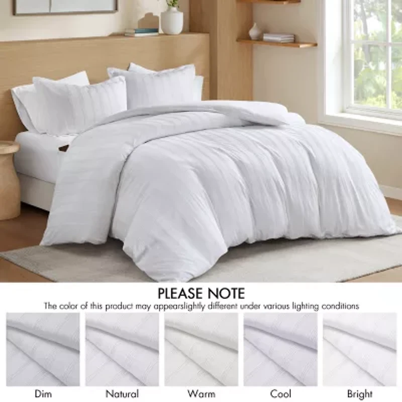 510 Design Logan Woven Striped Duvet Cover Set