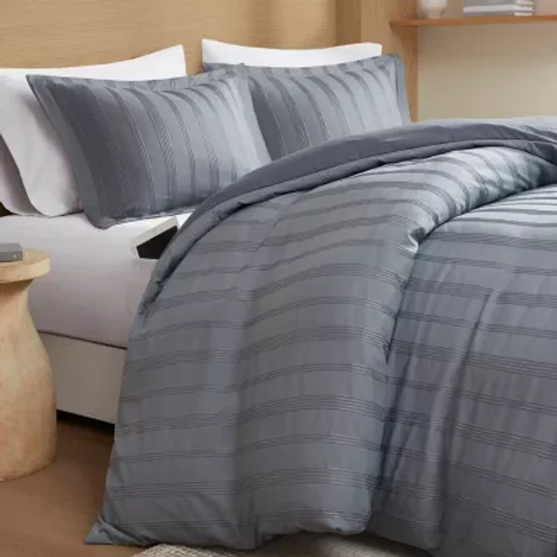 510 Design Logan Woven Striped Duvet Set Cover