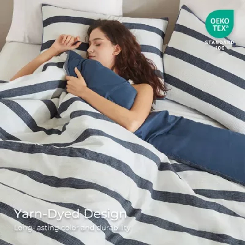 510 Design Merritt Yarn-Dyed Striped Easy Care Comforter Set
