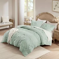 Madison Park Essentials Amelie Puffy Floral Easy Care Comforter Set