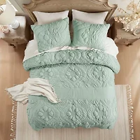 Madison Park Essentials Amelie Puffy Floral Easy Care Comforter Set