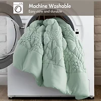 Madison Park Essentials Amelie Puffy Floral Easy Care Comforter Set