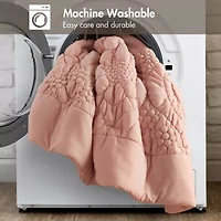 Madison Park Amelie Puffy Floral Easy Care Comforter Set