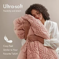 Madison Park Amelie Puffy Floral Easy Care Comforter Set