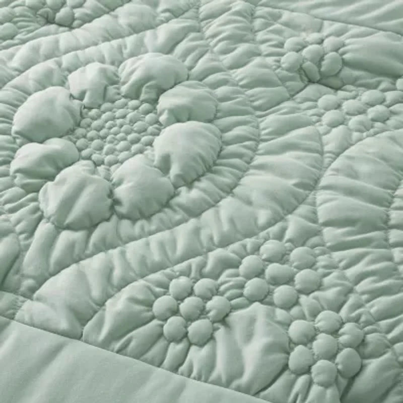 Madison Park Essentials Amelie Puffy Floral Easy Care Comforter Set