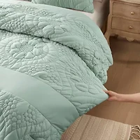 Madison Park Essentials Amelie Puffy Floral Easy Care Comforter Set