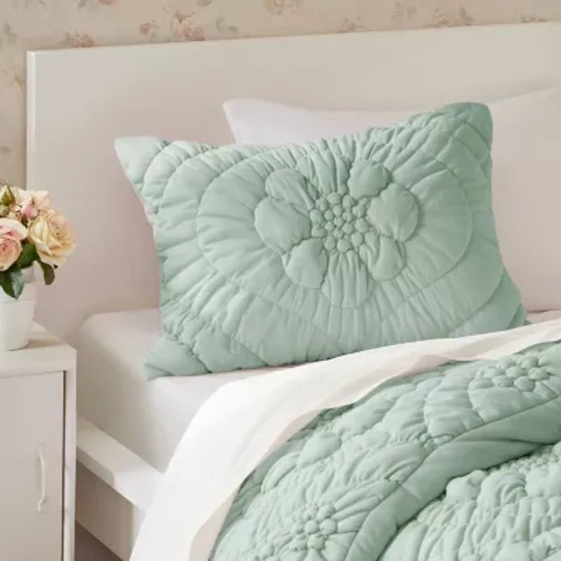Madison Park Essentials Amelie Puffy Floral Easy Care Comforter Set