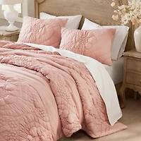 Madison Park Amelie Puffy Floral Easy Care Comforter Set