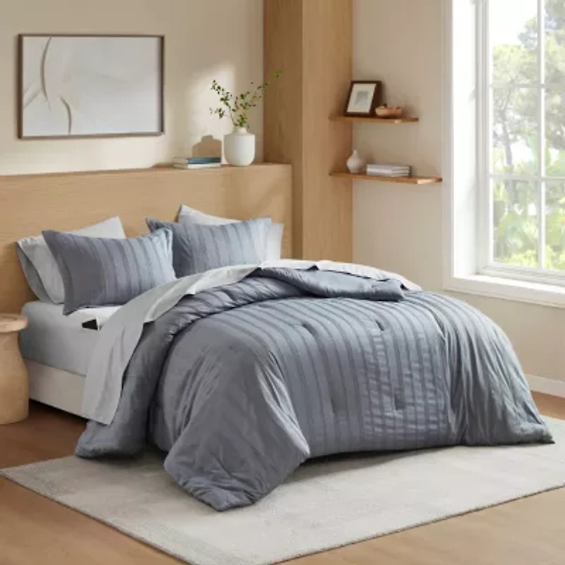 510 Design Logan Woven Striped Easy Care Comforter Set