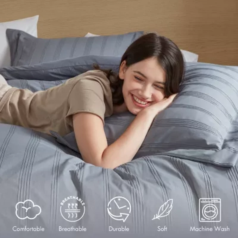 510 Design Logan Woven Striped Easy Care Comforter Set