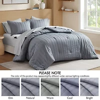 510 Design Logan Woven Striped Easy Care Comforter Set