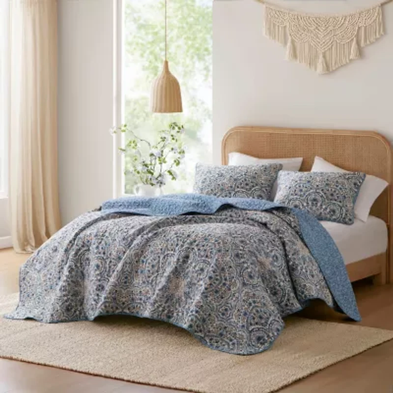 Madison Park 510 Design Valerie Boho Floral Reversible Quilt