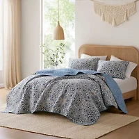 Madison Park 510 Design Valerie Boho Floral Reversible Quilt