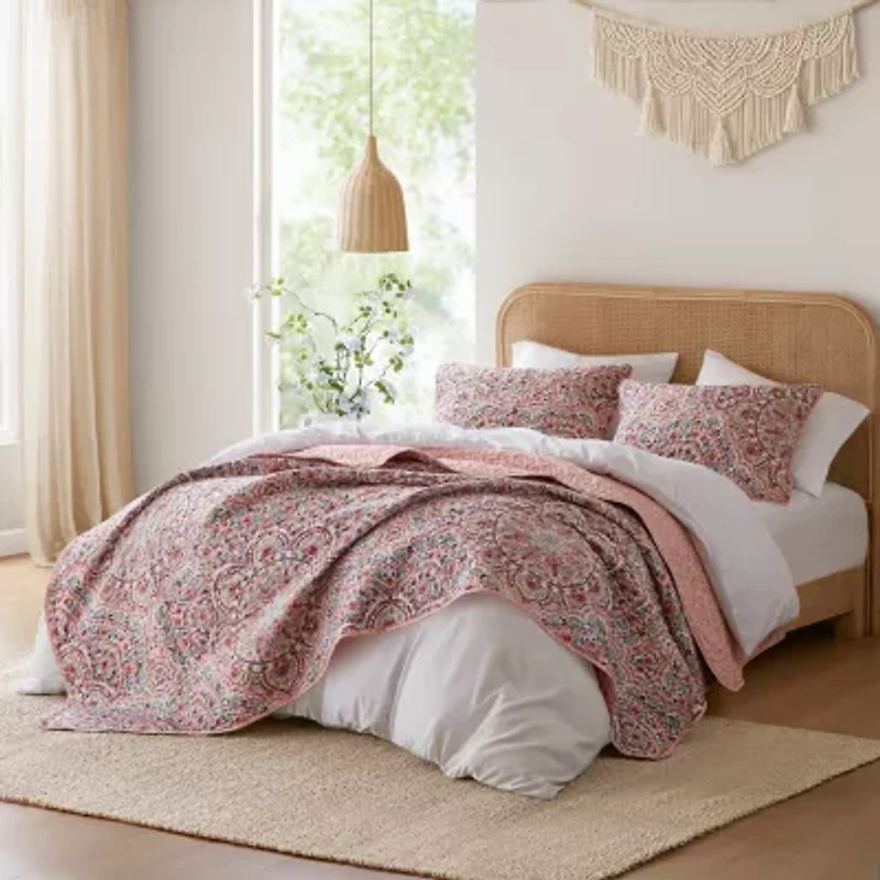 510 Design Valerie Boho Floral Reversible Quilt Set